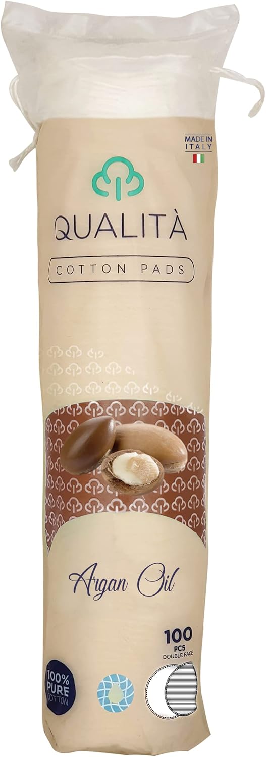 Qualita cotton pads with argan oil 100 pieces double face