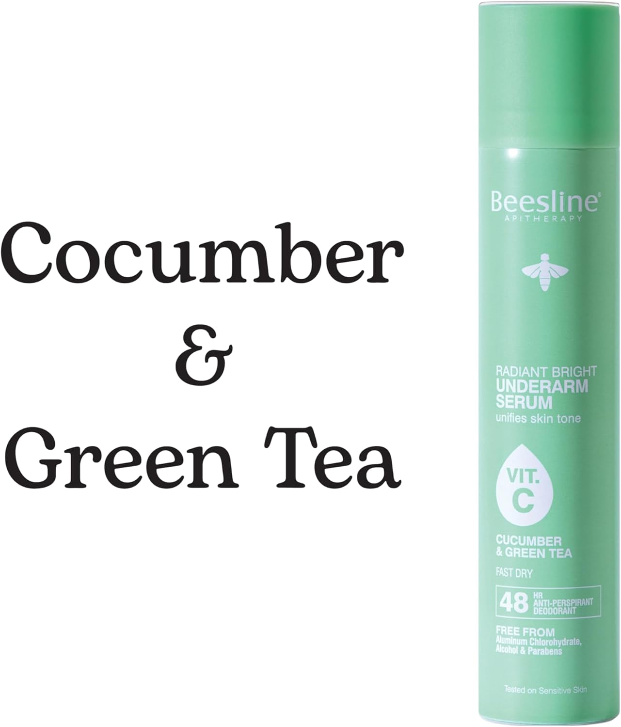 Beesline Radiant Bright Under-arm Serum, Cucumber & GreenTea - 150 ML