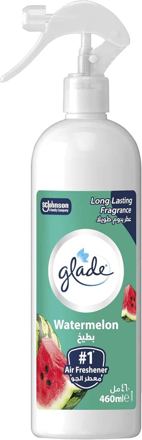 Glade Multispray Watermelon Air Freshener, Eliminates Unwanted Odour On both Air & Fabric, 460ml