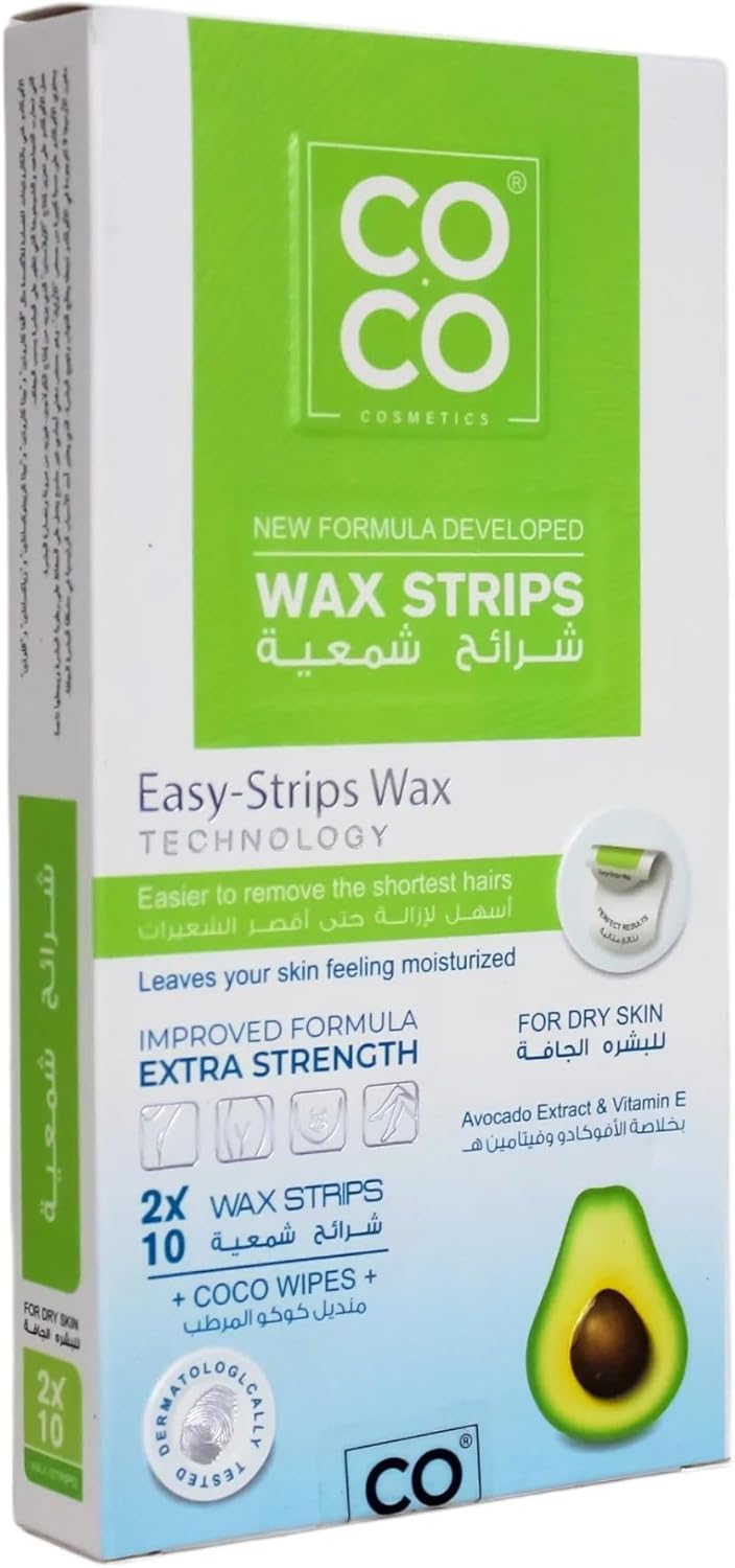 COCO Wax Strips With Avocado & Vitamin E