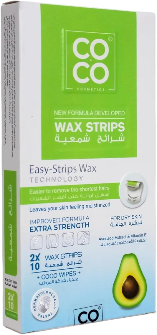 COCO Wax Strips With Avocado & Vitamin E