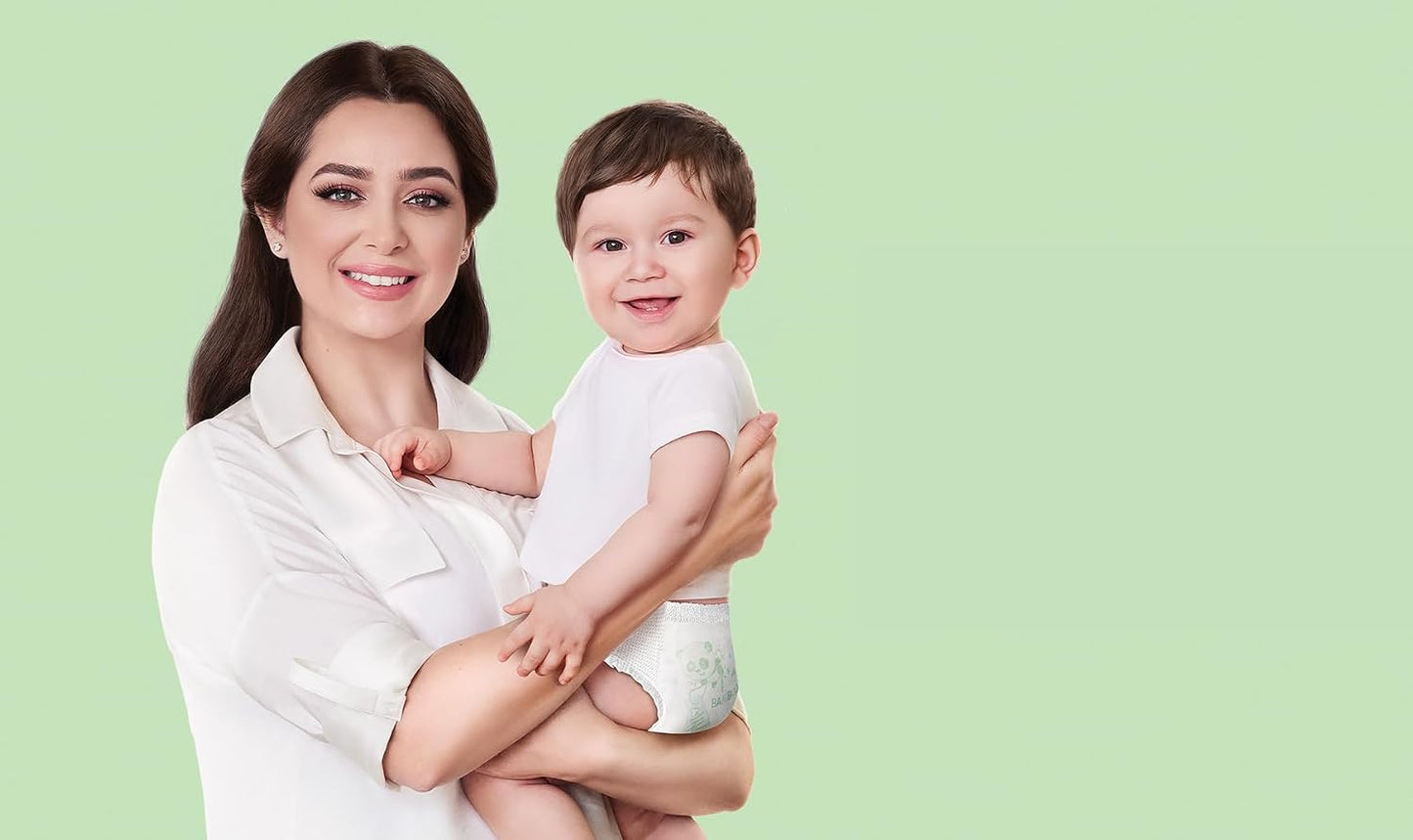Bebem Natural Baby Diapers Open Diapers Size 2,3-6KG, Jumbo Pack, 58 Units, Organic Cotton & Bamboo Fibers