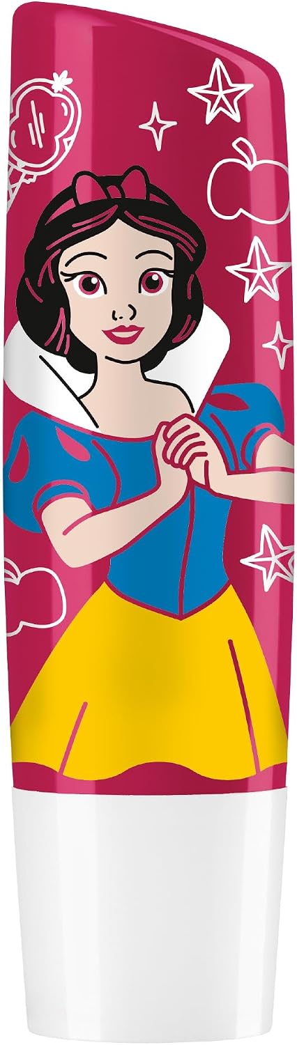 Labello Disney Princess Snow White Lip Balm for Kids, Candy Apple Dream Flavor, 24H Moisture, Caring, up to 100% Natural Origin Ingredients, for 3+ Year Kids, Vegan, 4.8g