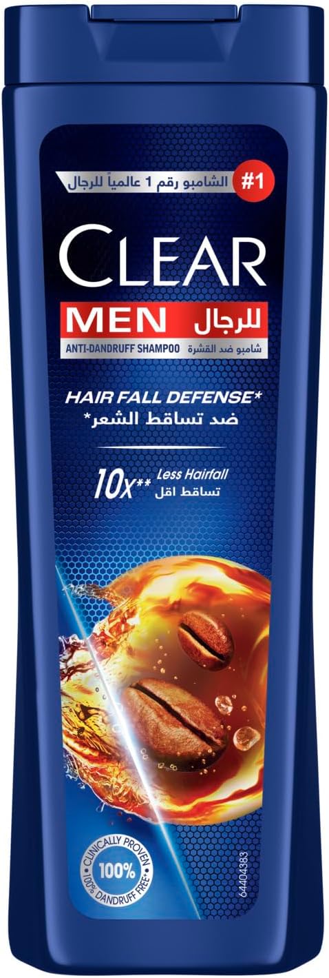 CLEAR Men Anti-dandruff Shampoo Hair Fall Defense, 10X less Hair Fall with Ultra Performance Formula, 180ML
