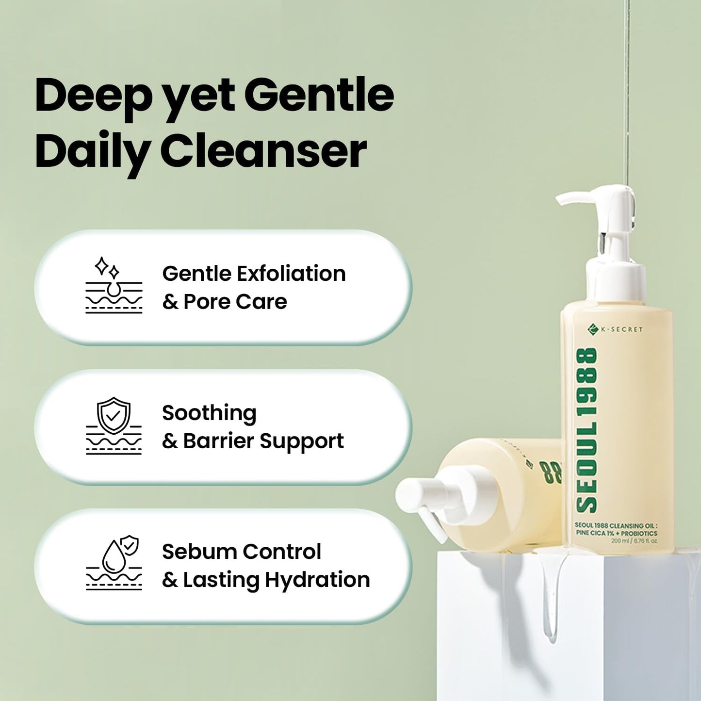 SEOUL 1988 Cleansing Oil : Pine Cica 1% + Probiotics
