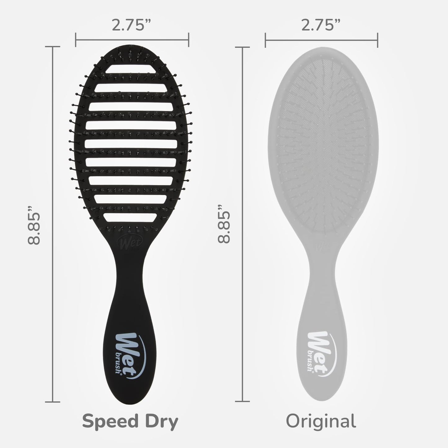 Wet Brush Vented Design and Ultra Soft Heatflex Bristles Speed Dry Hair Brush, Black