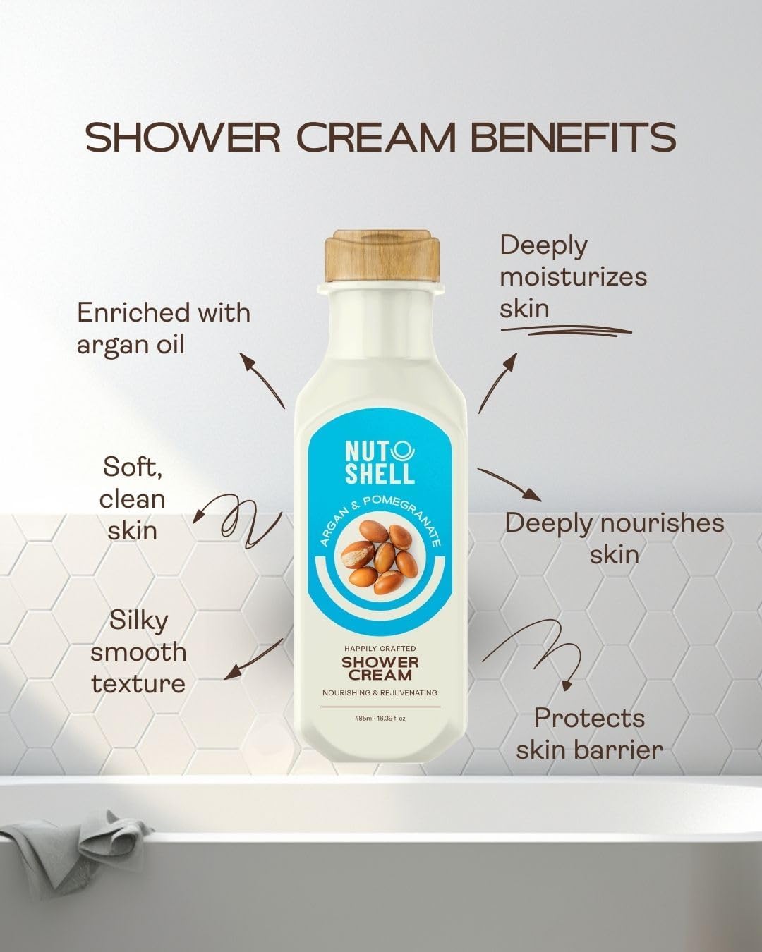 Nutshell - Argan & Pomegranate - Shower Cream