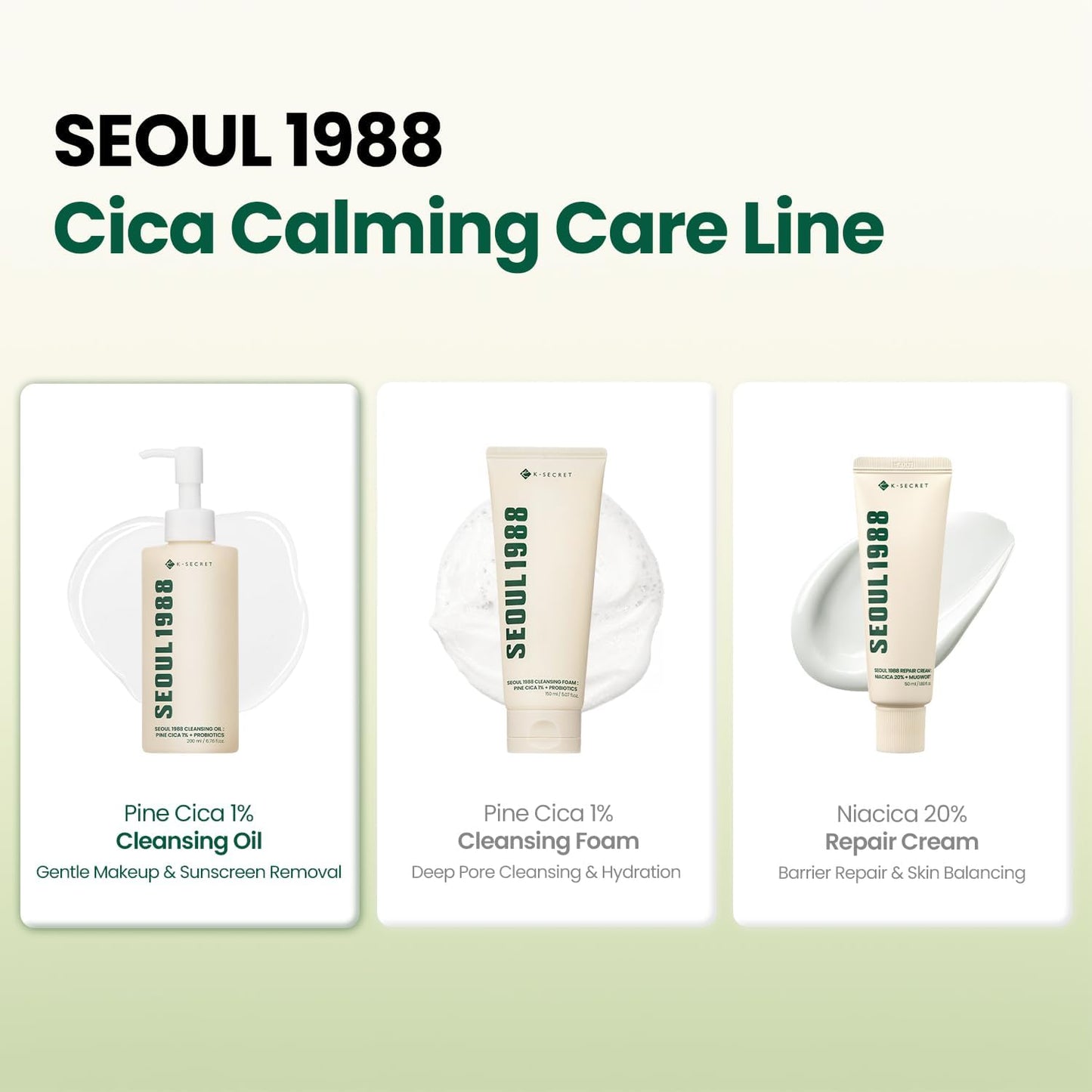 SEOUL 1988 Cleansing Oil : Pine Cica 1% + Probiotics