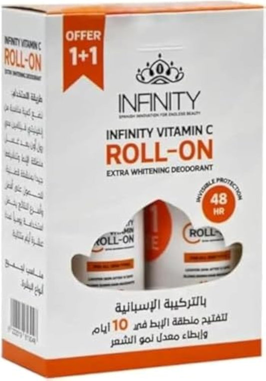 INFINITY VITAMIN C ROLL ON With Exta Whitwning Deodrant 80ML 1+1 FREE
