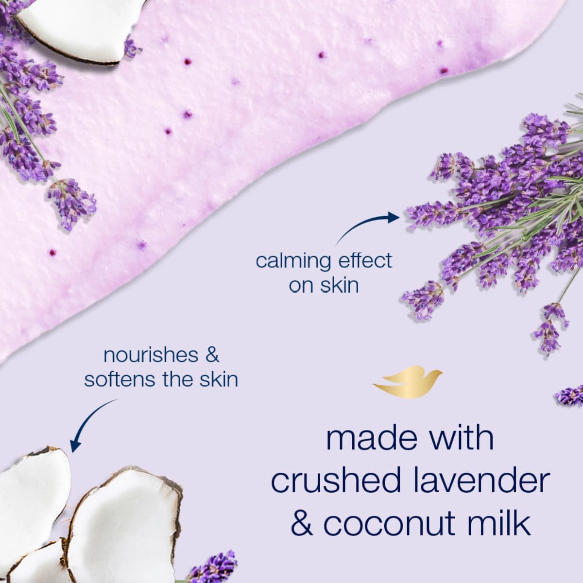 Dove Exfoliating Body Polish Crushed Lavender & Coconut Milk, 10.5 oz