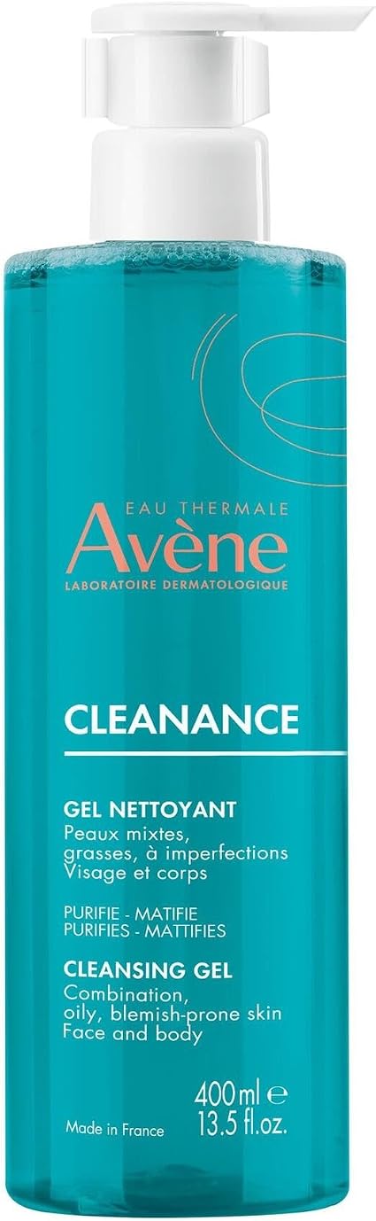 Avène Cleanance Cleansing Gel Cleanser for Blemish-prone Skin, 400ml