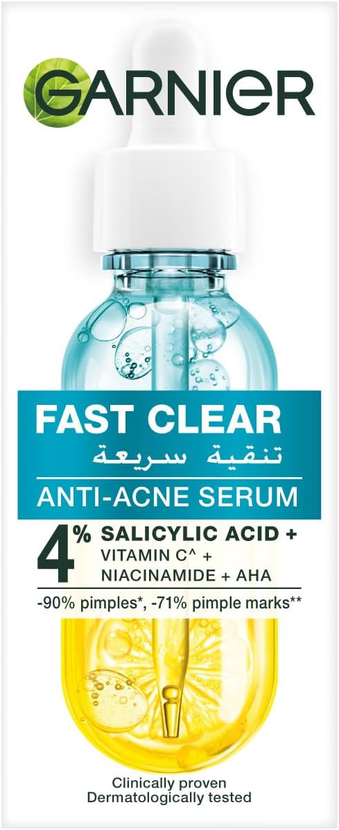 Garnier Skinactive Fast Clear Booster Face Serum, For Acne Prone Skin, With Salicylic Acid, 15Ml