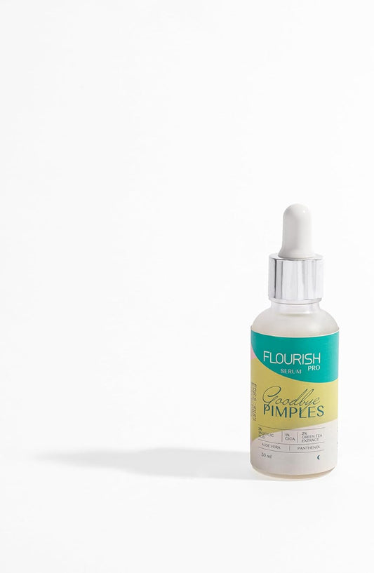 Flourish Goodbye Pimples Facial Serum Anti Acne Treatment Deep Exfoliating