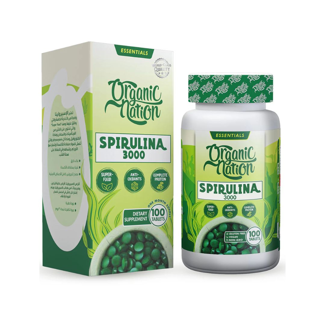 Organic Nation Spirulina - 33 Serv. - 100 Tablets