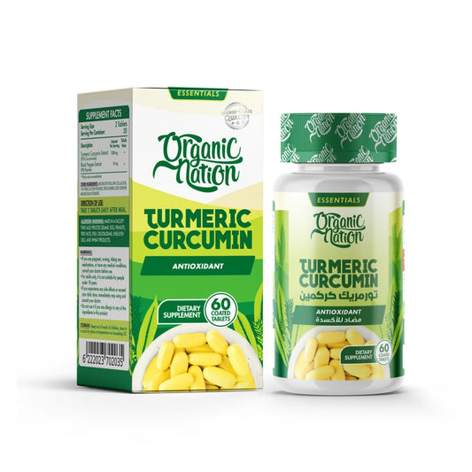 Organic Nation Turmeric Curcumin+ 1200 Mg - 30 Serv. - 60 Tablets