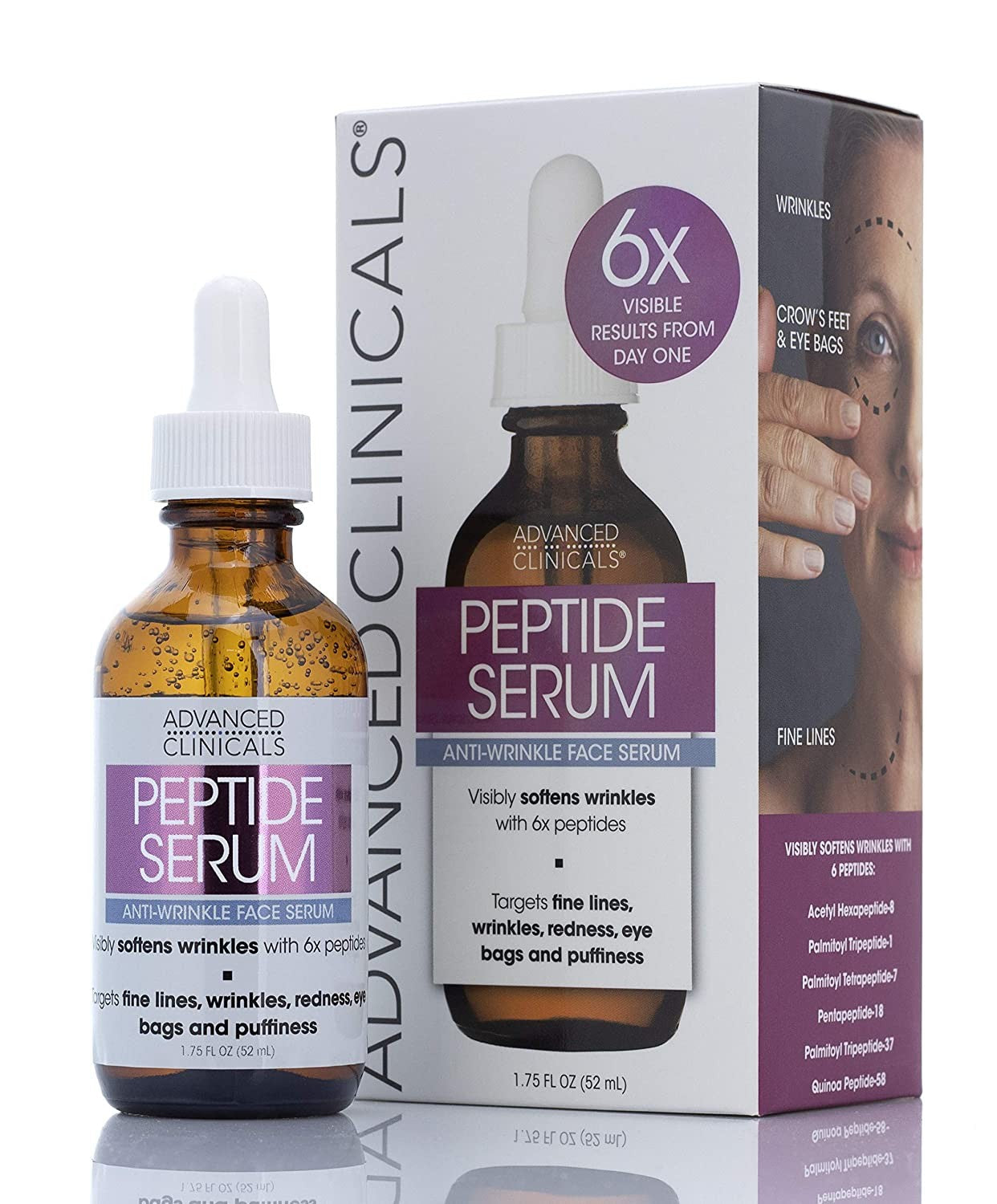 Advanced clinicals Peptide 6X Anti-Wrinkle Facial Serum