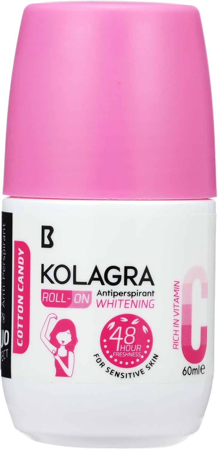 Kolagra Whitening Roll On 2X1 Promopack 1+1 Cotton Candy 120ML Pink