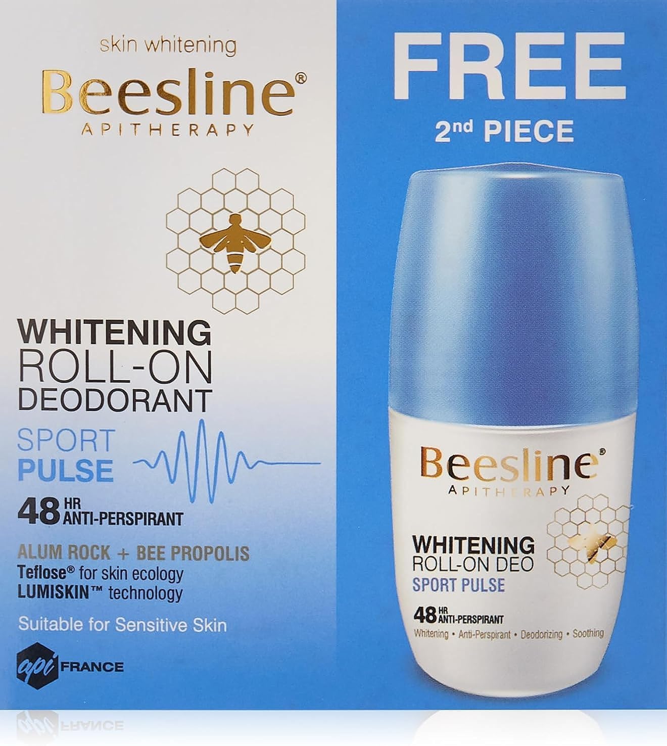 Beesline Whitening Roll-On Deodorant - Sport Pulse Offer (1+1) Promo Pack