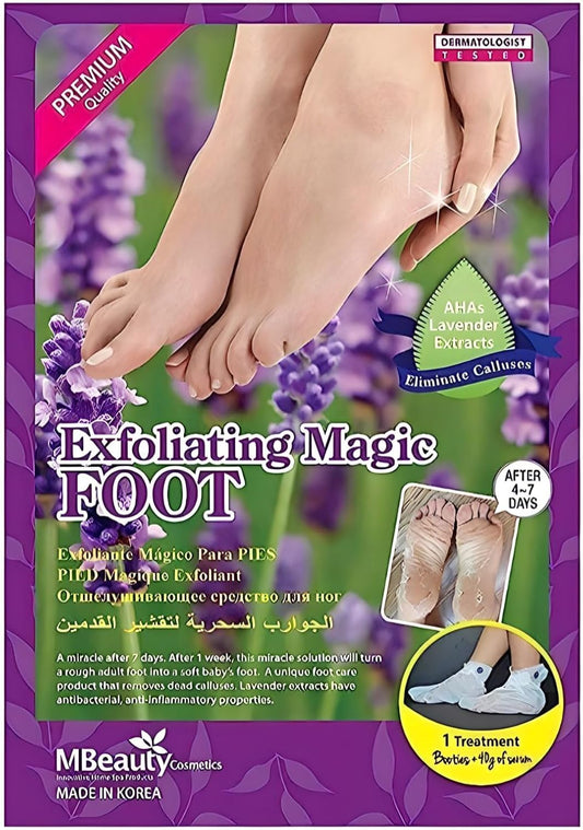 MBeauty Exfoliating Magic Foot Socks 40g, Softens & Removes Dead Calluses, Infused With Natural Ingredients, Single Use Socks
