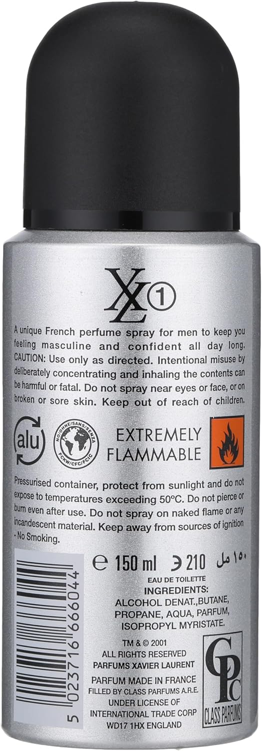 Xavier Laurent  Body Spray Silver For Men 150Ml