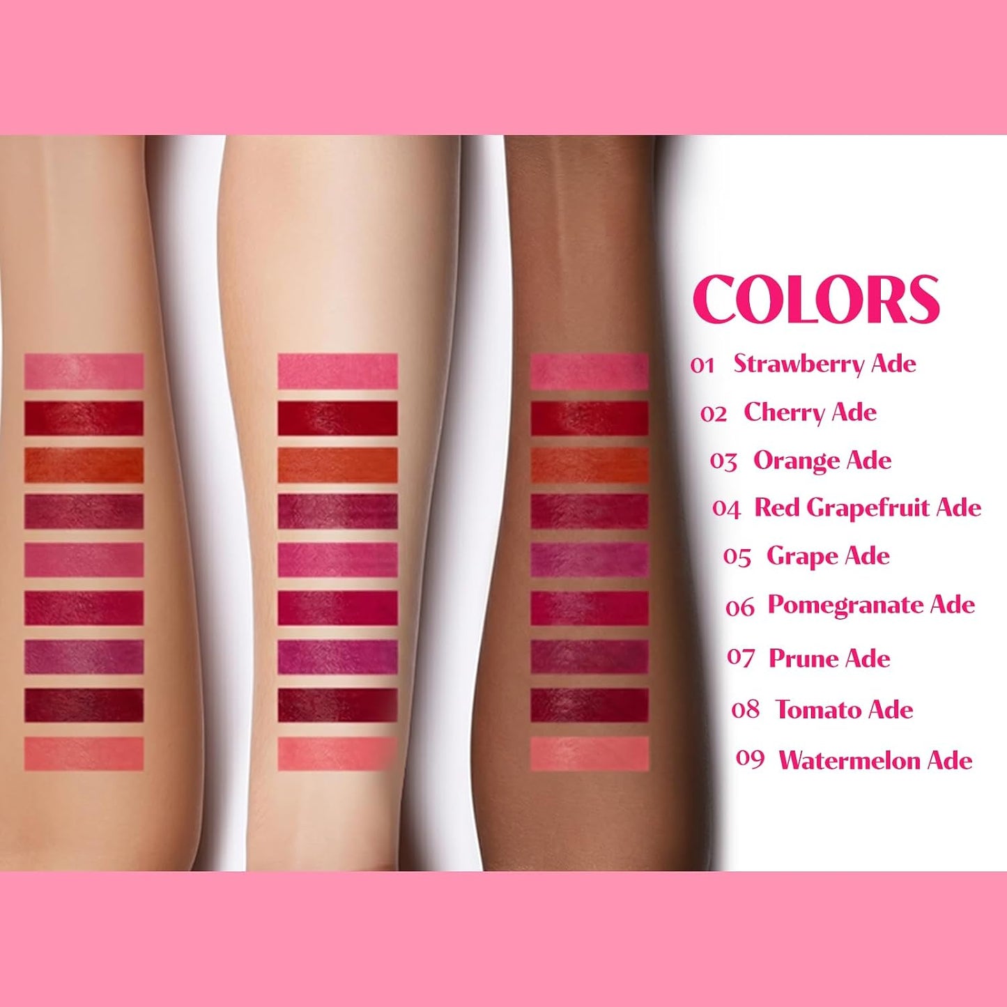 Etude House Dear Darling Water Tint Strawberry Ade (21AD) Bright Vivid Color Lip Tint with Moisturizing Pomegranate & Grapefruit Extract