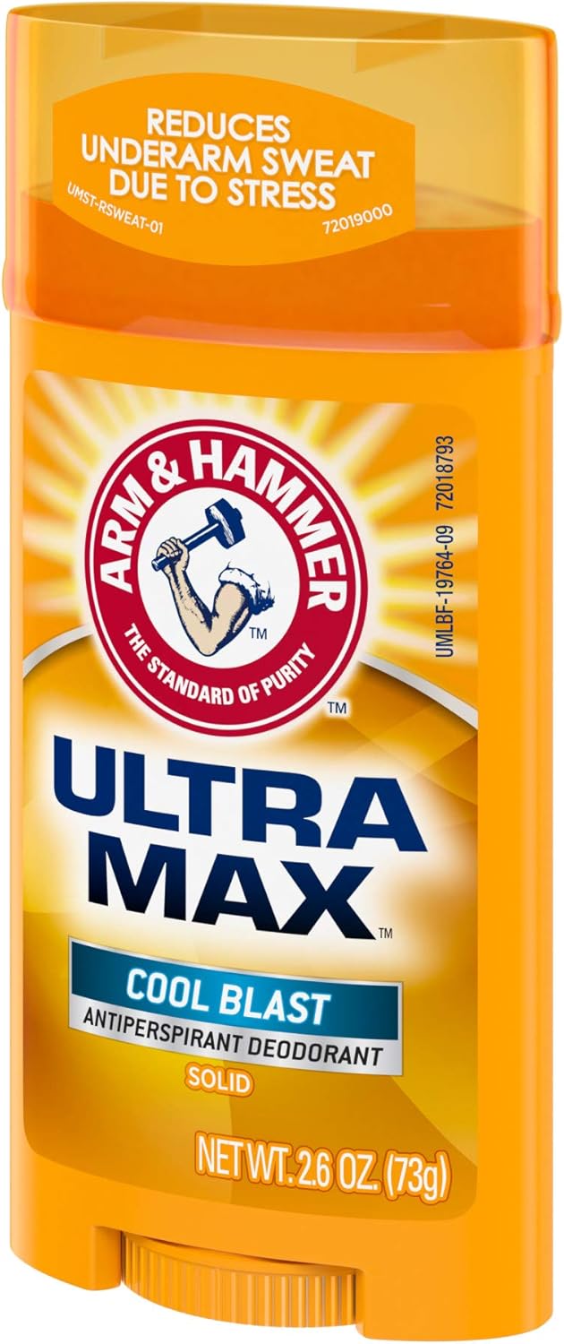 ARM & HAMMER Ultra MAX Deodorant- Cool Blast- Solid - 2.6oz- Made with Natural Deodorizers