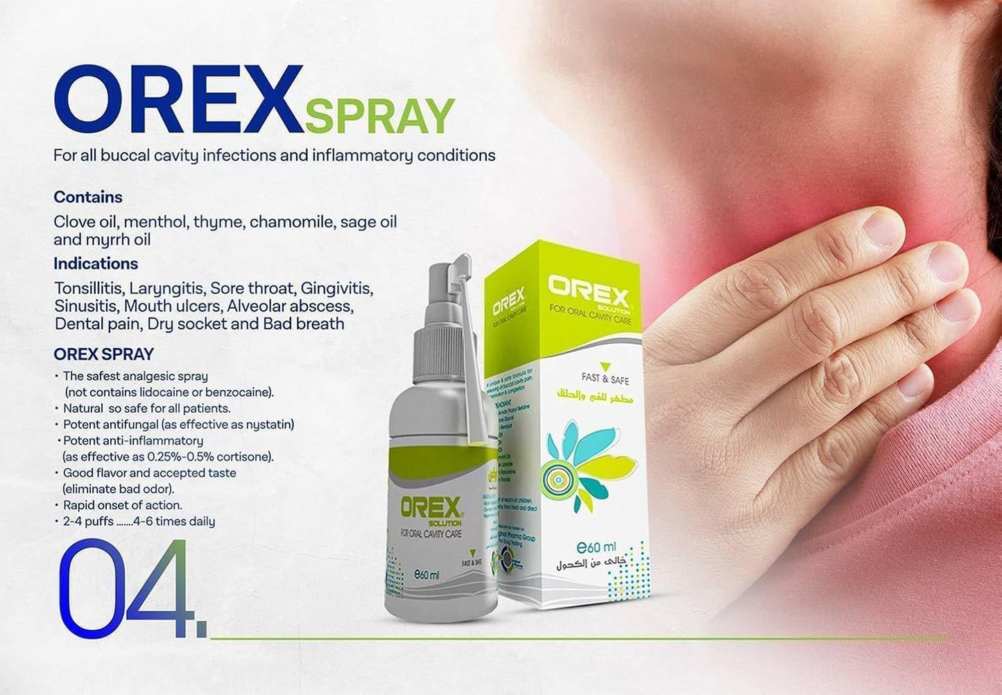 Orex Spray Oral Cavity Care- 60m