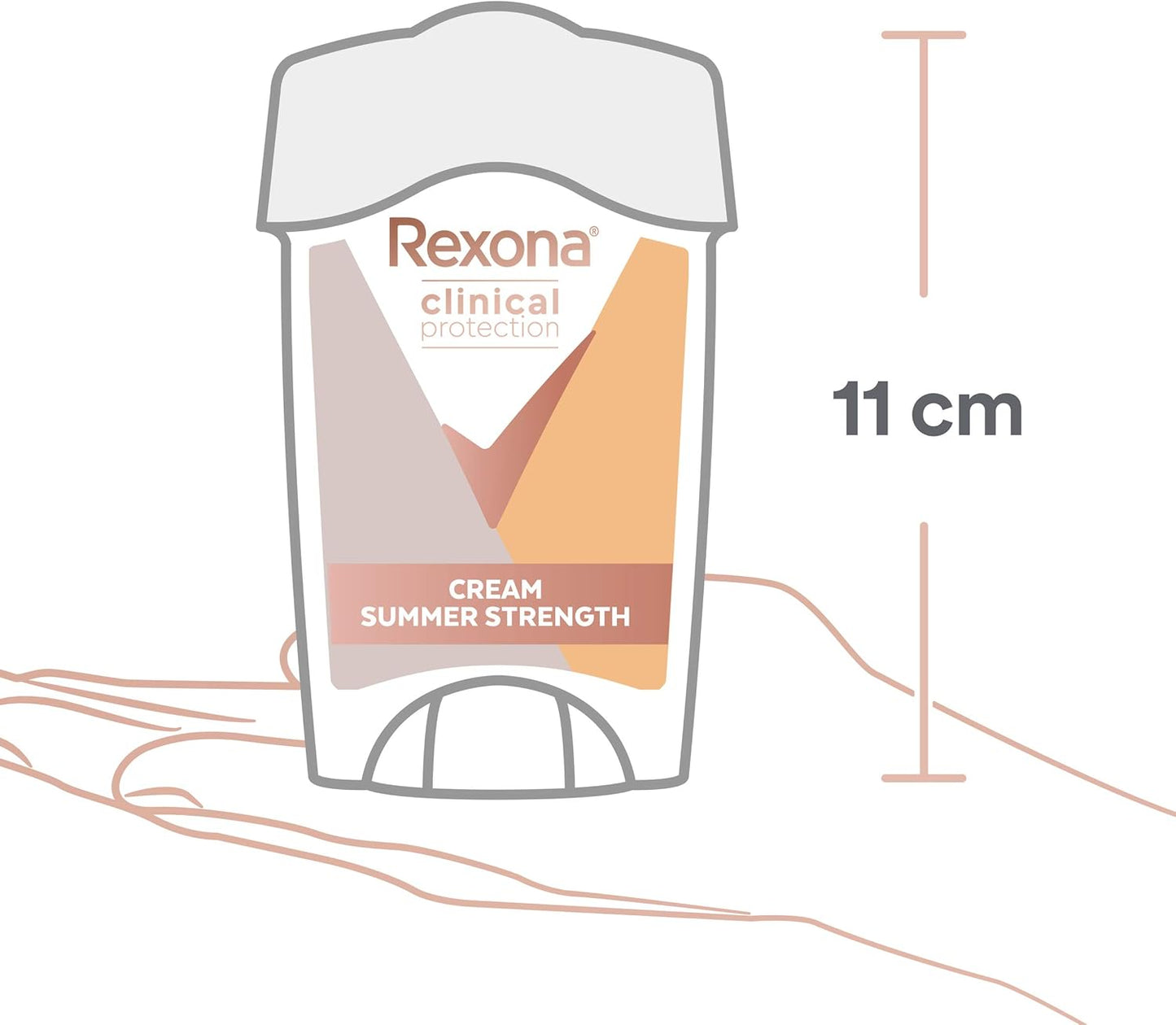 Rexona Women Clinical Antiperspirant Cream Stick Deodorant Summer Strength, 45ml, 96 Hour Protection