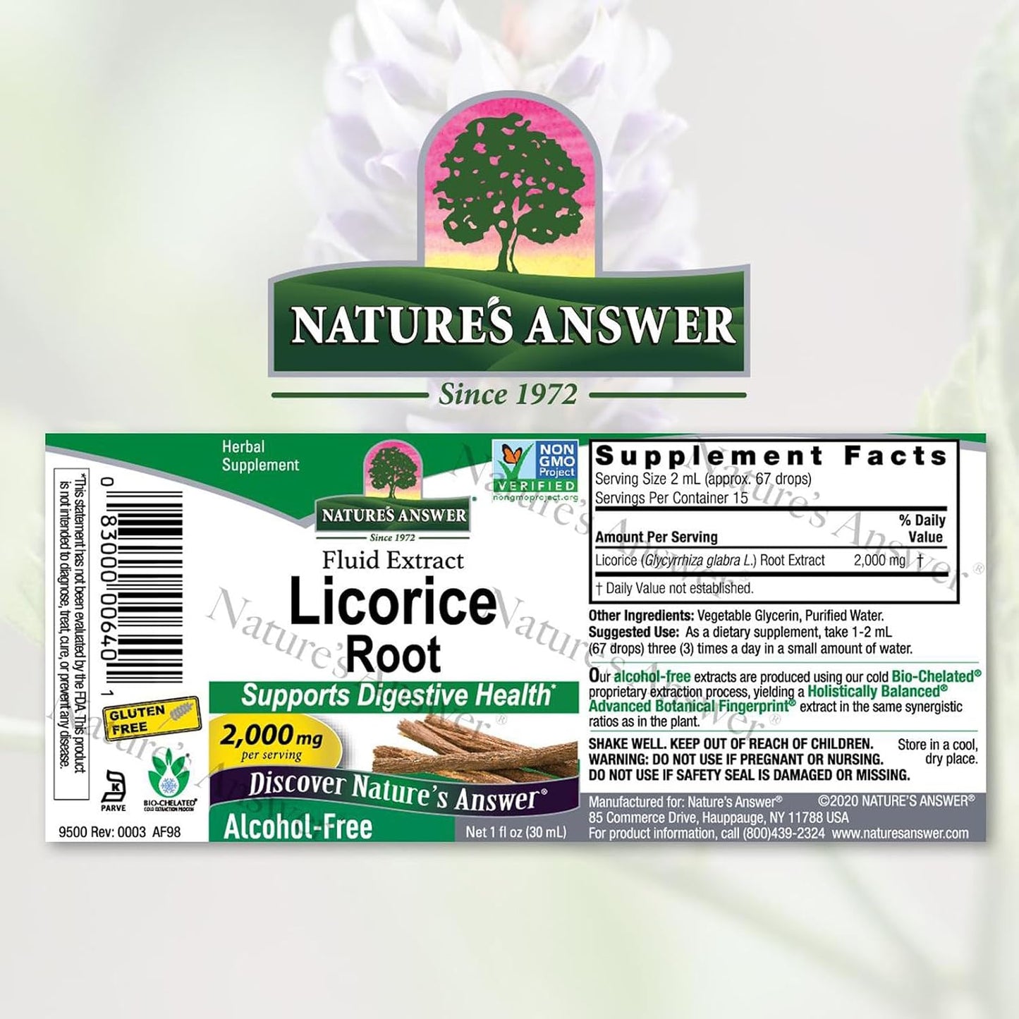 Nature's Answer ARM-AXE Licorice Root Supplement 2000 mg 30ml
