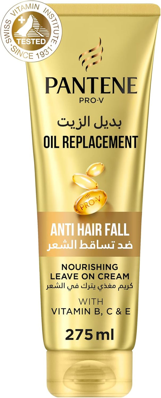 Pantene pro v anti hair fall oil replacement for hair prone to break, leave in conditioner, 275 ml, multicolor