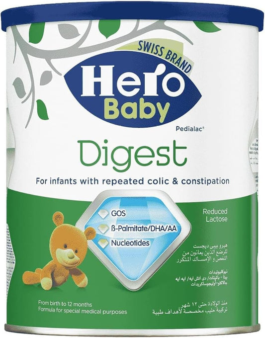 Hero Baby Digest Formula Milk - From Birth to 12 Months, 400 gm