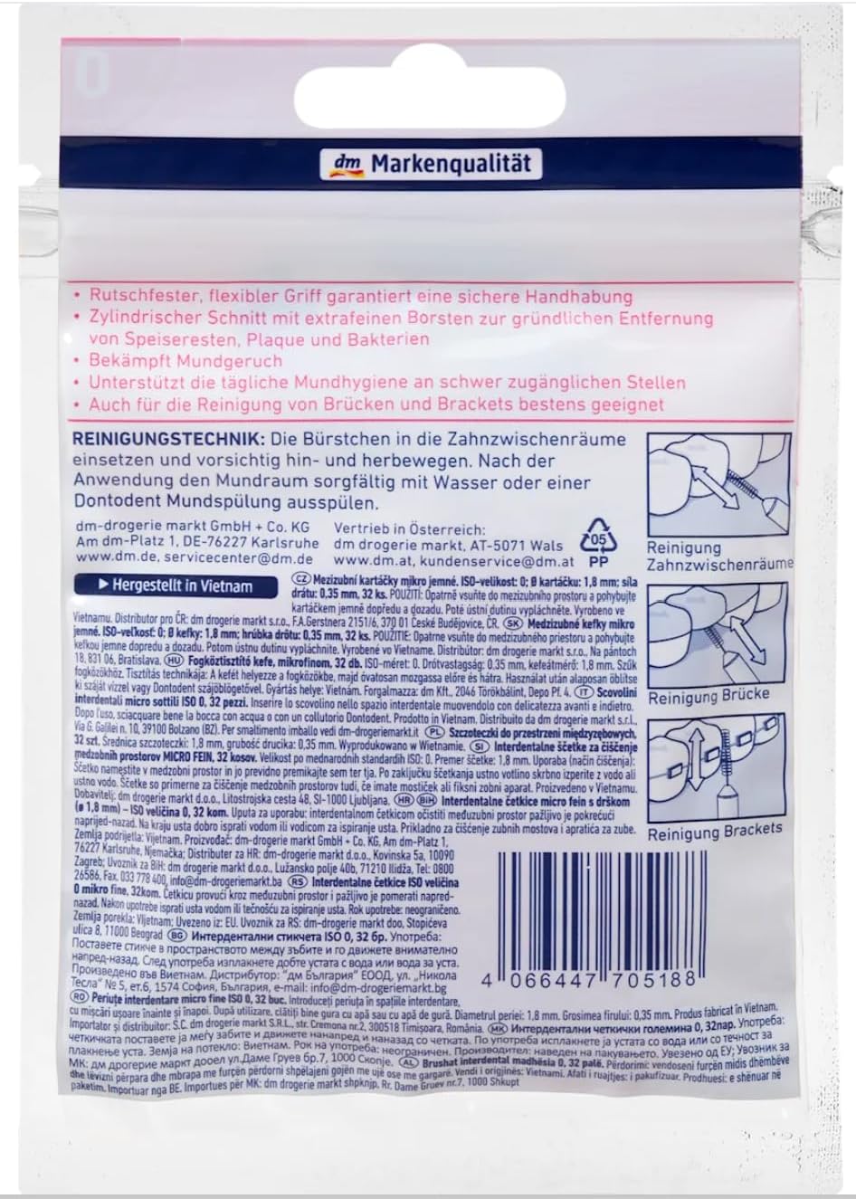 Dontodent Interdental Brushes ISO 0, 32 pcs