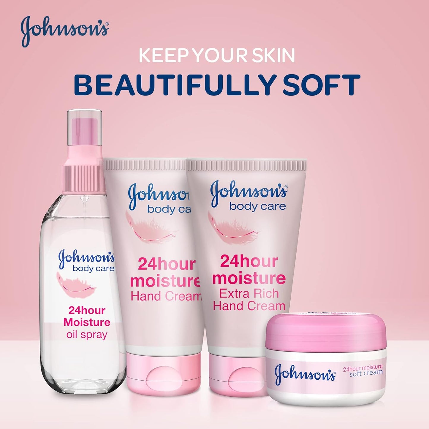 JOHNSON’S, Body Cream, 24 HOUR Moisture, Soft, 100ml