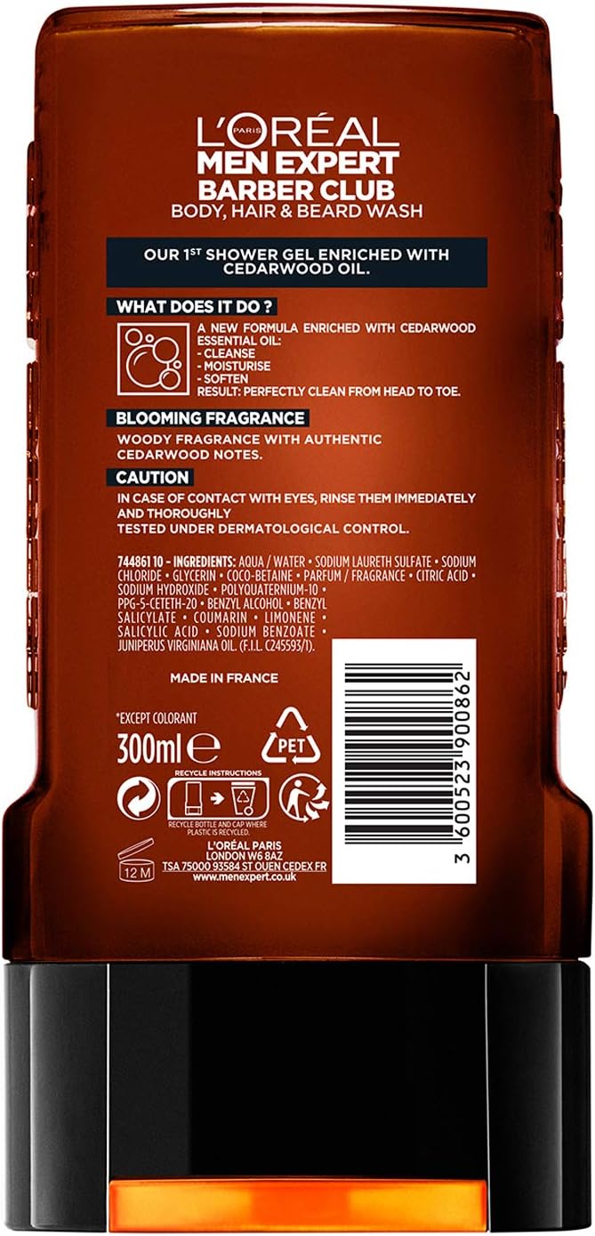 L'Oreal Men Expert Barber Club Shower Gel 300 ML