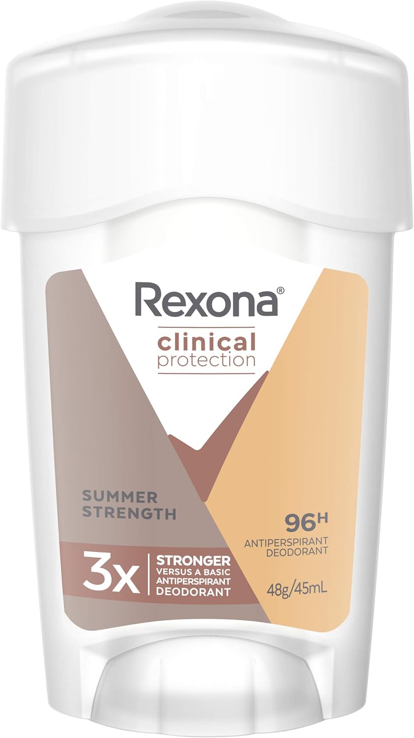 Rexona Women Clinical Antiperspirant Cream Stick Deodorant Summer Strength, 45ml, 96 Hour Protection