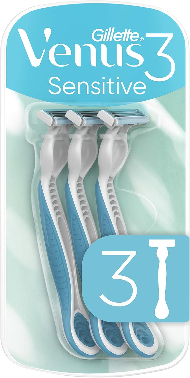 Gillette Venus 3 Sensitive Disposable Razor for Women - 3 Pieces