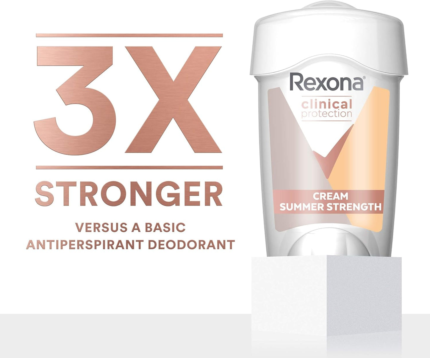 Rexona Women Clinical Antiperspirant Cream Stick Deodorant Summer Strength, 45ml, 96 Hour Protection