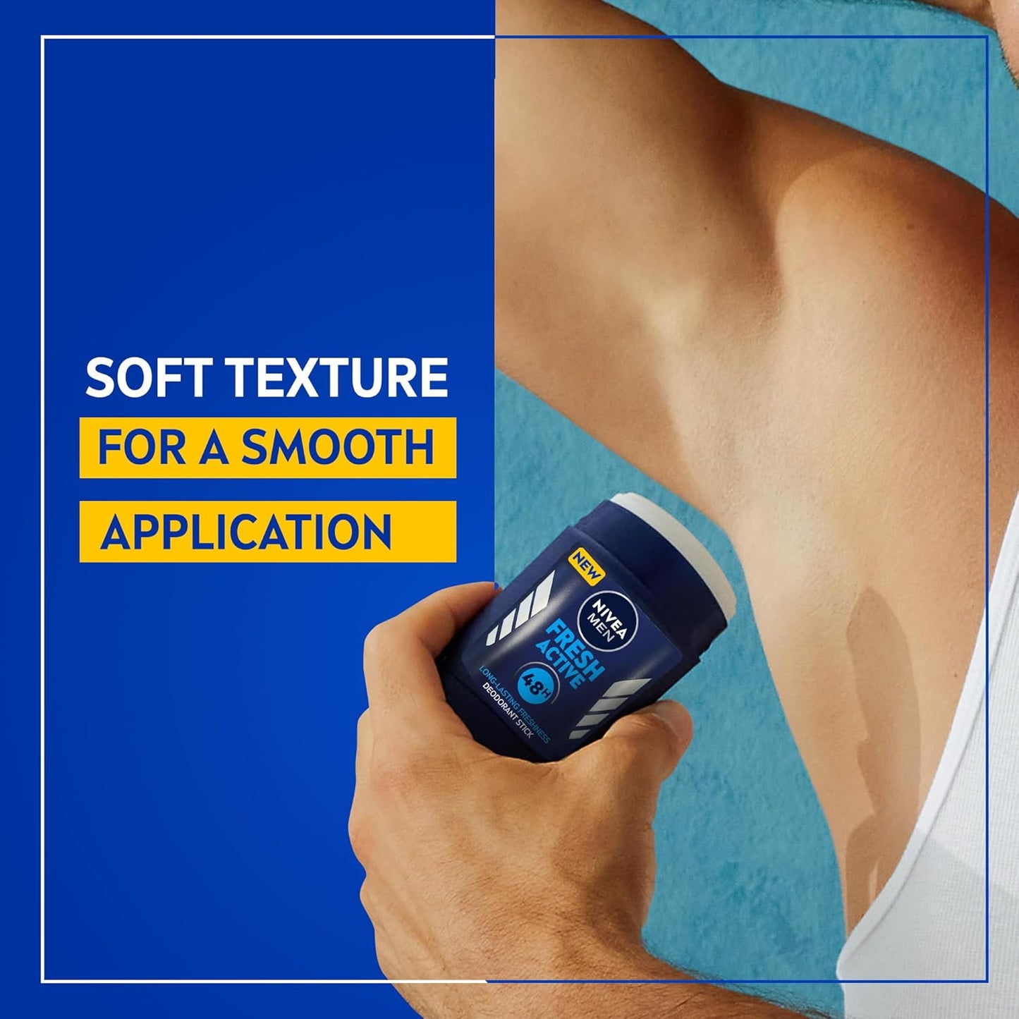 NIVEA MEN Antiperspirant Stick for Men, 48h Protection, Fresh Active Fresh Scent, 50ml