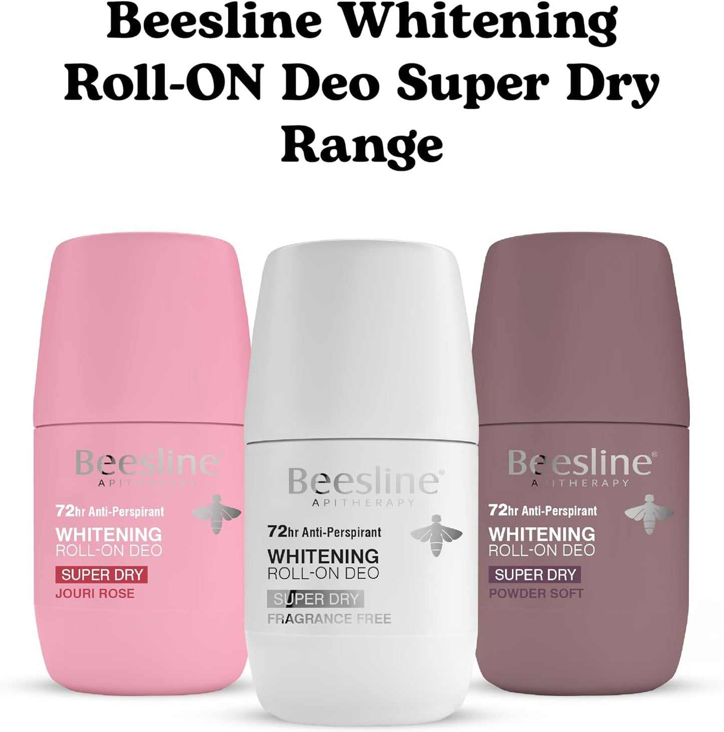Beesline Whitening Roll On Deodorant Super Dry Powder Soft 72h Protection - 50 ml
