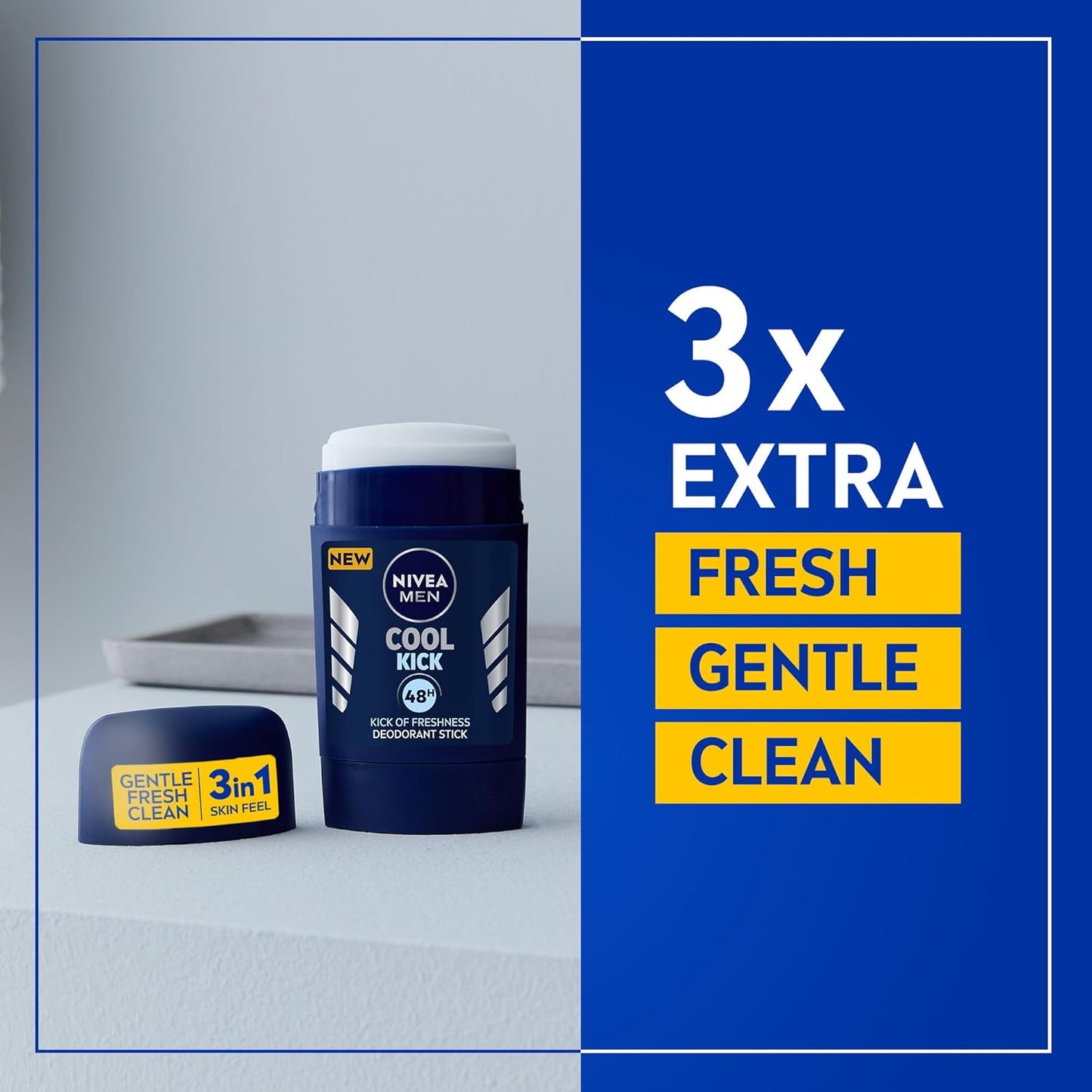 NIVEA MEN Cool Kick, Deodorant for Men, Fresh Scent, Stick 50ml