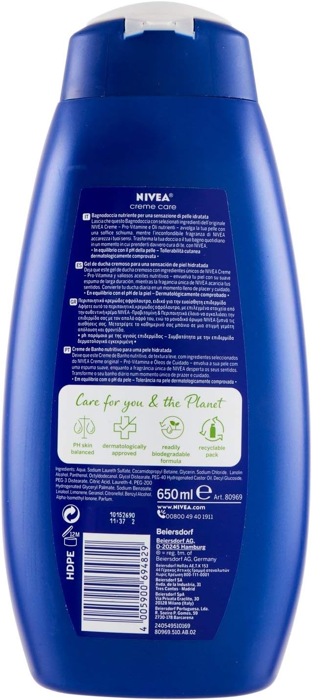 Nivea Creme Care Shower Bath - 650ml