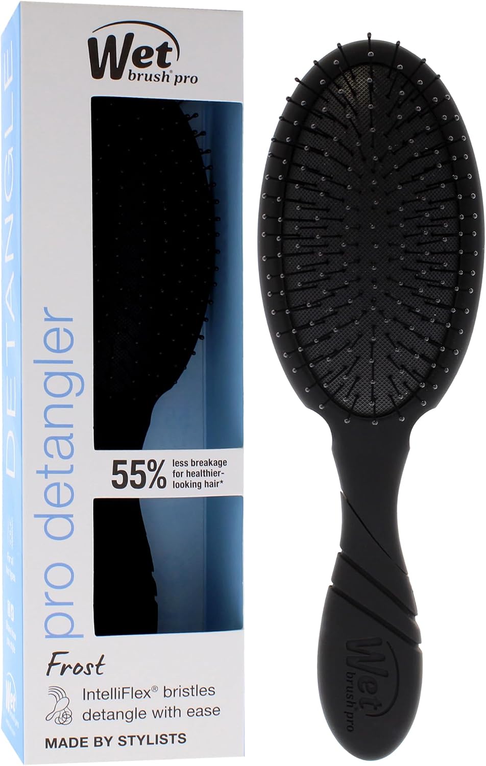Wet Brush Pro Detangler, Frost Design, Black