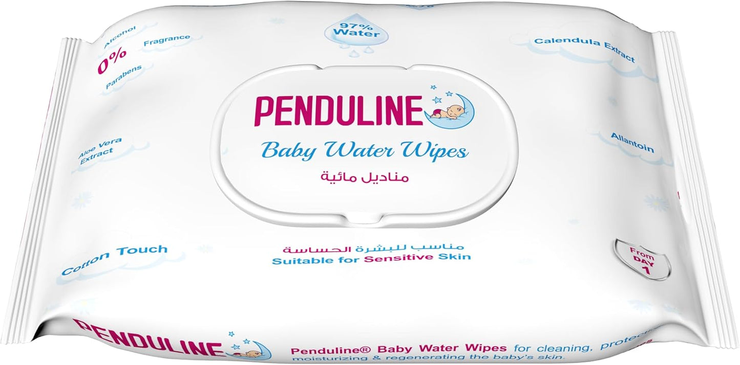 Penduline Baby Wipes With 97% Water| 30pcs | Calendula |Safe for New Born | Sensitivie Skin | Zero Alcohol - Fragrance - Parabens