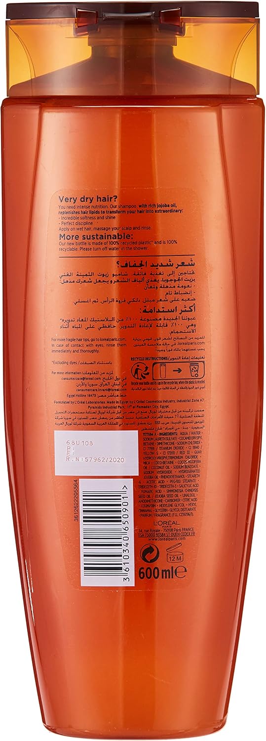 L'Oréal Paris Elvive Extraordinary Oil Nourishing Shampoo for Dull Hair - 600 ml - Packaging May Vary