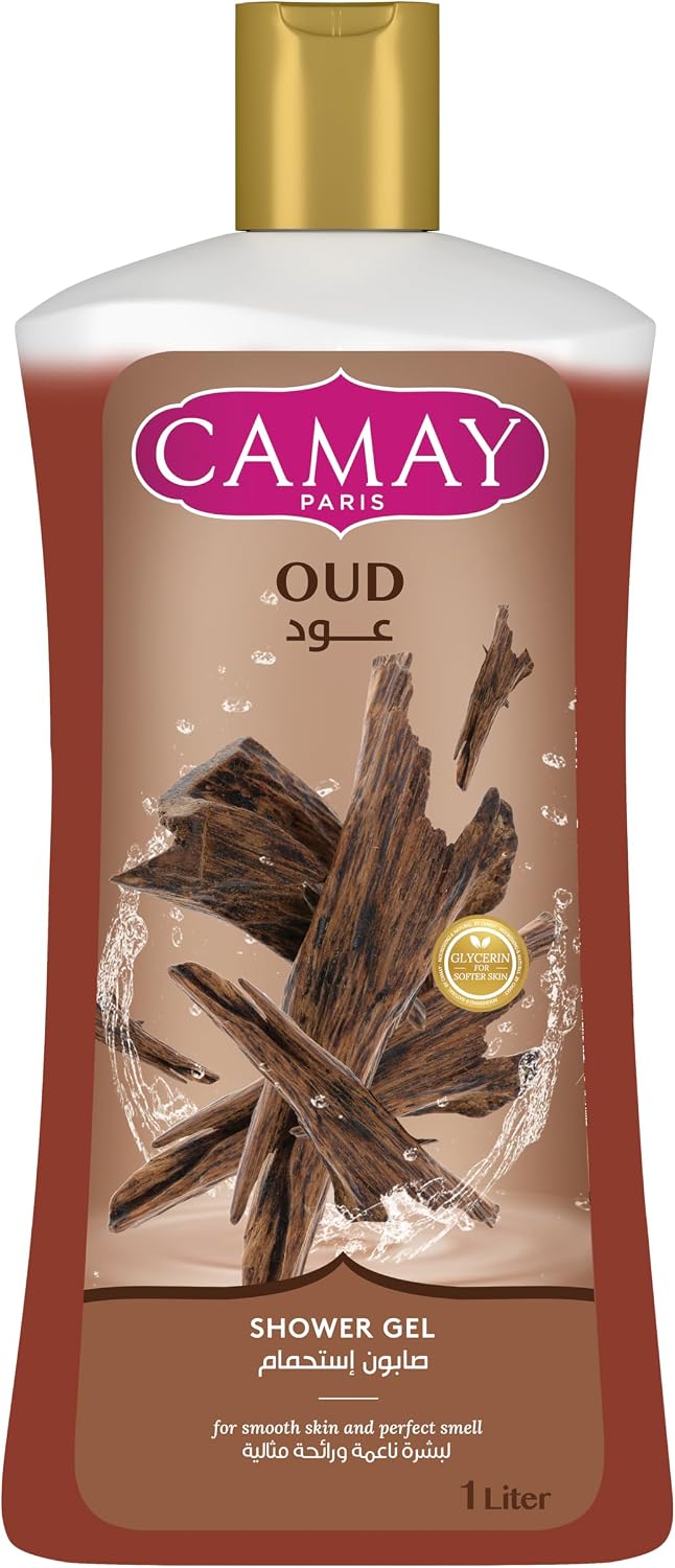 CAMAY Shower Gel Oud with Glycerine for softer & fragranced skin, 1L