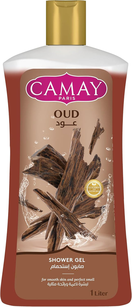 CAMAY Shower Gel Oud with Glycerine for softer & fragranced skin, 1L