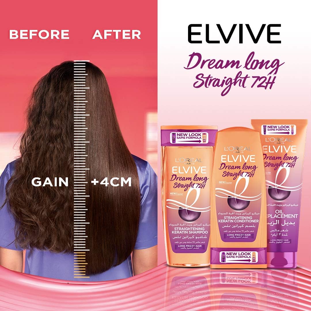 L’Oréal Paris L'Oréal Paris Elvive Straightening Keratin Conditioner for Long and Frizzy Hair - 200 ml
