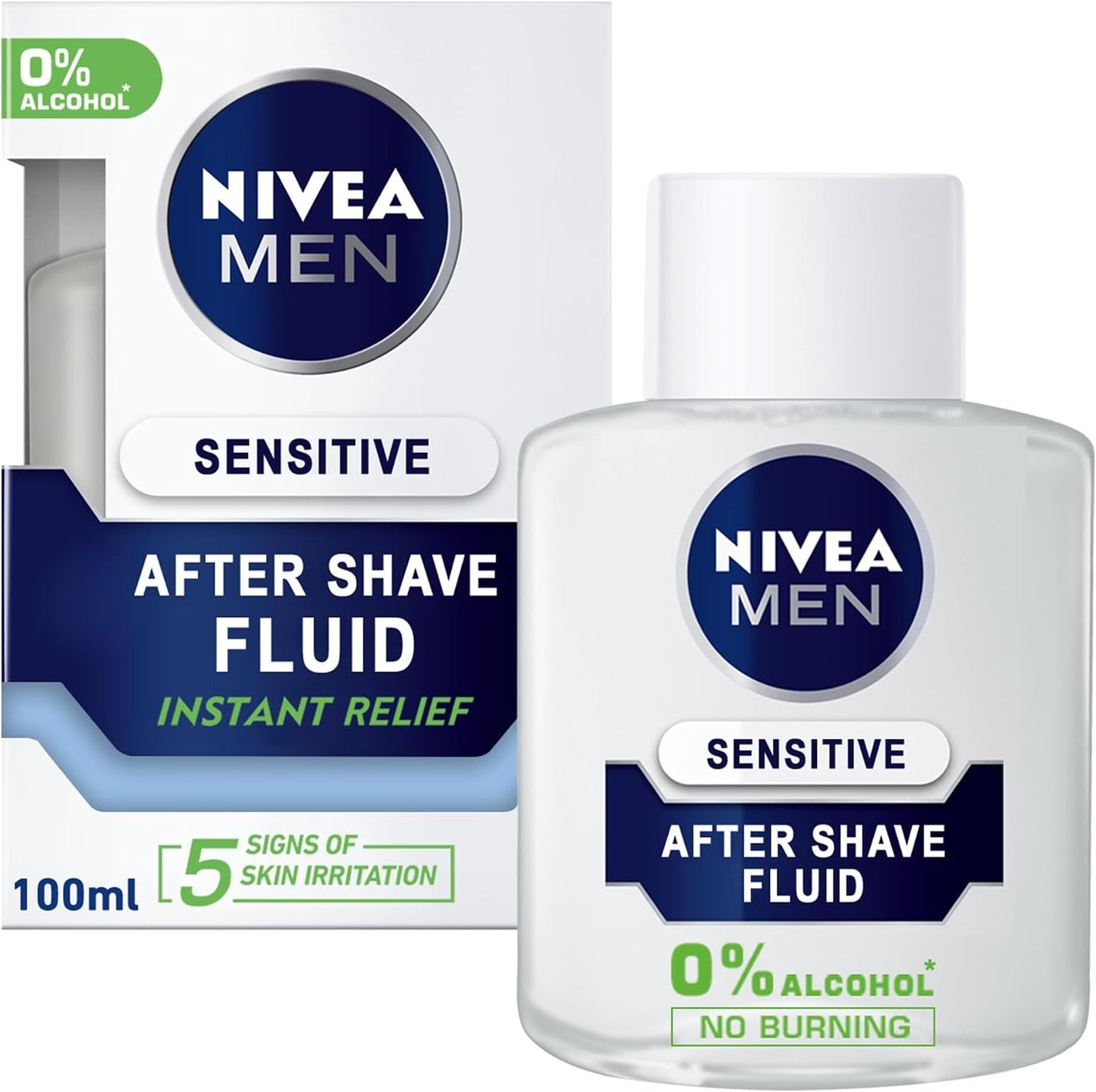 NIVEA MEN After Shave Fluid, Fresh & Cool Mint Extract, 100ml