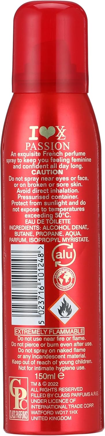 Xl passion body spray for women 150 ml
