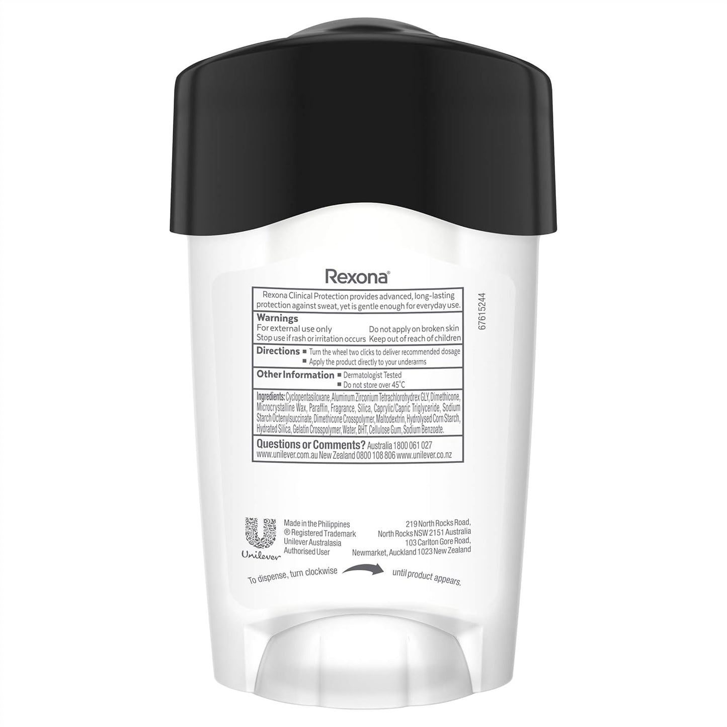 Rexona for Men Clinical Protection Antiperspirant Deodorant Cream 45ml